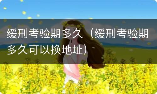 缓刑考验期多久（缓刑考验期多久可以换地址）