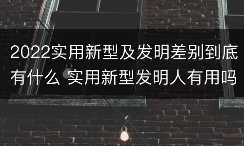 2022实用新型及发明差别到底有什么 实用新型发明人有用吗