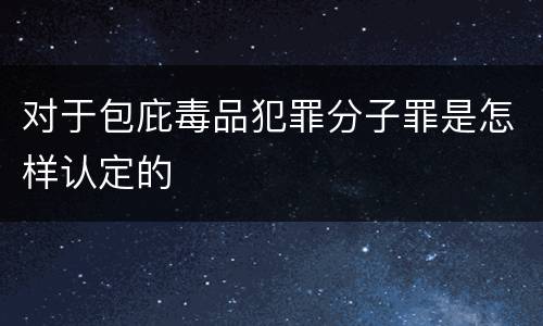 对于包庇毒品犯罪分子罪是怎样认定的