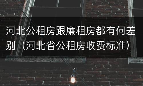 河北公租房跟廉租房都有何差别（河北省公租房收费标准）