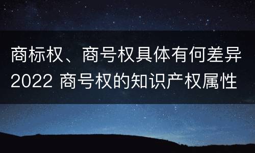 商标权、商号权具体有何差异2022 商号权的知识产权属性