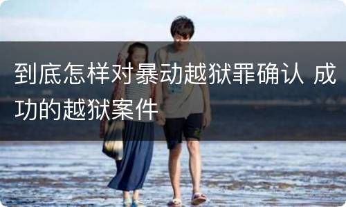到底怎样对暴动越狱罪确认 成功的越狱案件