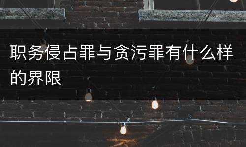 职务侵占罪与贪污罪有什么样的界限