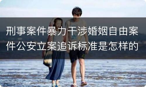 刑事案件暴力干涉婚姻自由案件公安立案追诉标准是怎样的