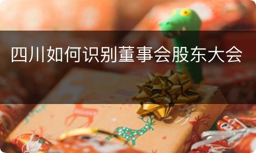 四川如何识别董事会股东大会