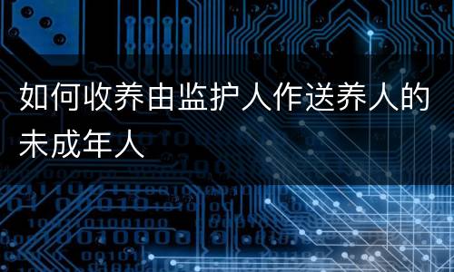 如何收养由监护人作送养人的未成年人