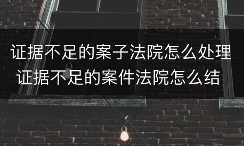 证据不足的案子法院怎么处理 证据不足的案件法院怎么结