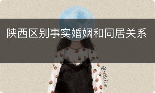 陕西区别事实婚姻和同居关系