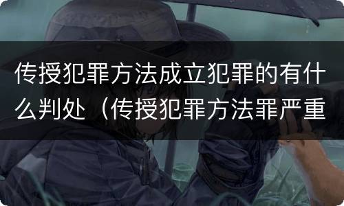 传授犯罪方法成立犯罪的有什么判处（传授犯罪方法罪严重吗）