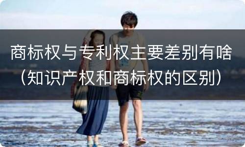 商标权与专利权主要差别有啥（知识产权和商标权的区别）