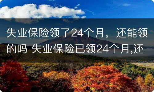 失业保险领了24个月，还能领的吗 失业保险已领24个月,还能领取吗