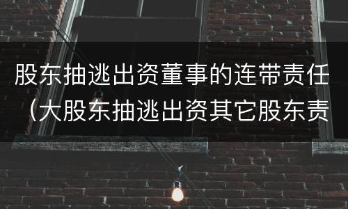 股东抽逃出资董事的连带责任（大股东抽逃出资其它股东责任）