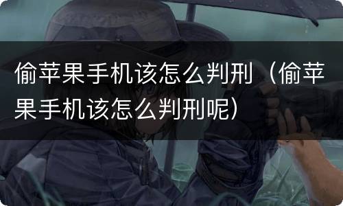 偷苹果手机该怎么判刑（偷苹果手机该怎么判刑呢）