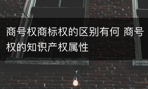 商号权商标权的区别有何 商号权的知识产权属性