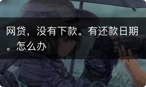 网贷，没有下款。有还款日期。怎么办