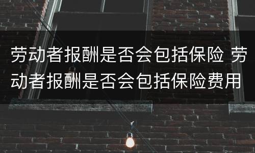 劳动者报酬是否会包括保险 劳动者报酬是否会包括保险费用