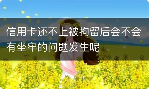信用卡还不上被拘留后会不会有坐牢的问题发生呢