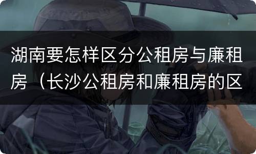 湖南要怎样区分公租房与廉租房（长沙公租房和廉租房的区别）