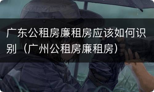 广东公租房廉租房应该如何识别（广州公租房廉租房）