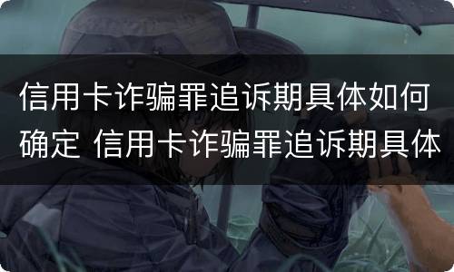 信用卡诈骗罪追诉期具体如何确定 信用卡诈骗罪追诉期具体如何确定的