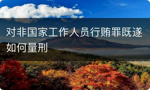 对非国家工作人员行贿罪既遂如何量刑