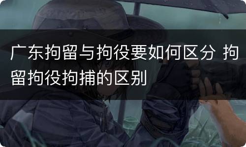 广东拘留与拘役要如何区分 拘留拘役拘捕的区别