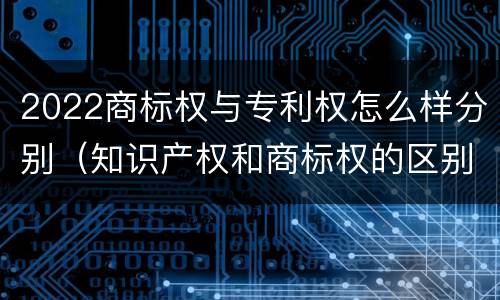 2022商标权与专利权怎么样分别（知识产权和商标权的区别）