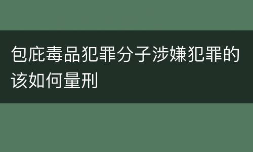 包庇毒品犯罪分子涉嫌犯罪的该如何量刑
