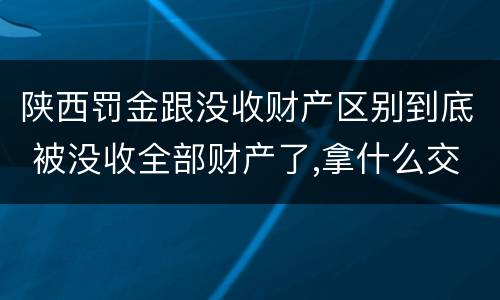 陕西罚金跟没收财产区别到底 被没收全部财产了,拿什么交罚金