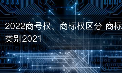 2022商号权、商标权区分 商标类别2021