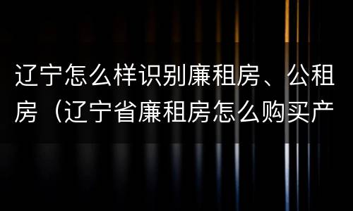 辽宁怎么样识别廉租房、公租房（辽宁省廉租房怎么购买产权）