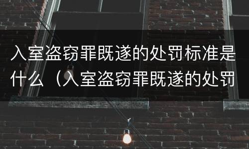 入室盗窃罪既遂的处罚标准是什么（入室盗窃罪既遂的处罚标准是什么意思）