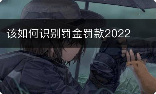 该如何识别罚金罚款2022