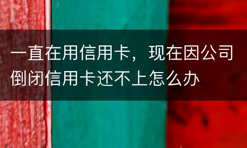 一直在用信用卡，现在因公司倒闭信用卡还不上怎么办
