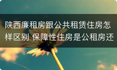 陕西廉租房跟公共租赁住房怎样区别 保障性住房是公租房还是廉租房?
