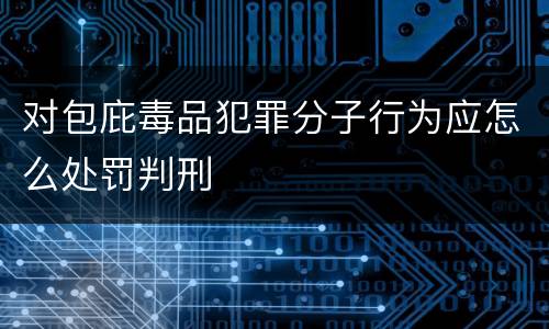 对包庇毒品犯罪分子行为应怎么处罚判刑
