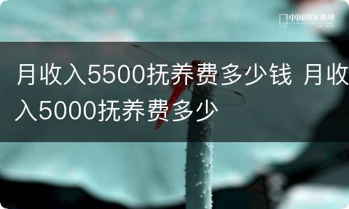 月收入5500抚养费多少钱 月收入5000抚养费多少