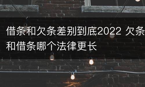 借条和欠条差别到底2022 欠条和借条哪个法律更长