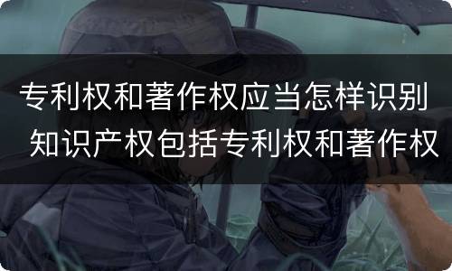 专利权和著作权应当怎样识别 知识产权包括专利权和著作权吗