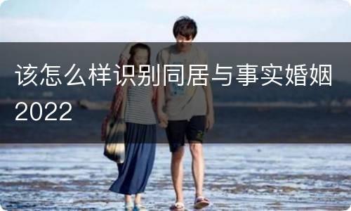 该怎么样识别同居与事实婚姻2022