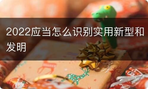 2022应当怎么识别实用新型和发明