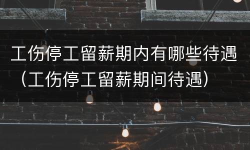 工伤停工留薪期内有哪些待遇（工伤停工留薪期间待遇）