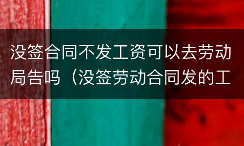 没签合同不发工资可以去劳动局告吗（没签劳动合同发的工资不对可以去告他吗）