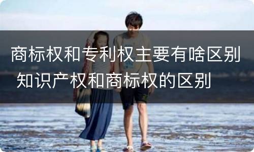 商标权和专利权主要有啥区别 知识产权和商标权的区别