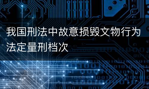 我国刑法中故意损毁文物行为法定量刑档次