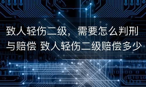 致人轻伤二级，需要怎么判刑与赔偿 致人轻伤二级赔偿多少