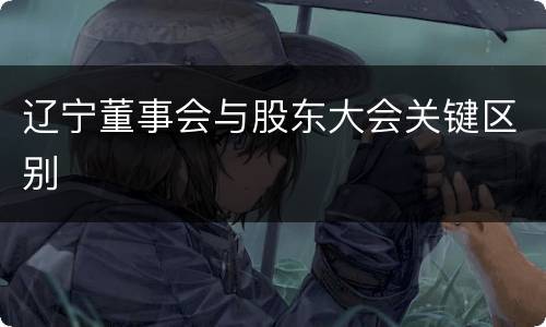 辽宁董事会与股东大会关键区别