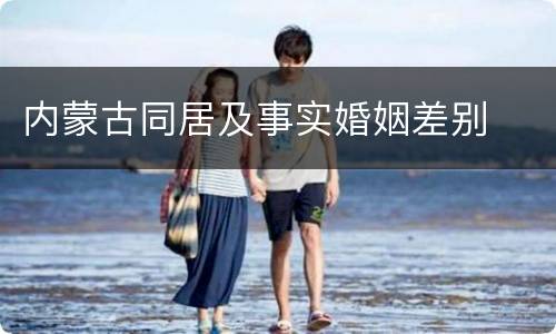 内蒙古同居及事实婚姻差别