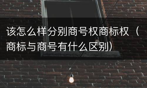 该怎么样分别商号权商标权（商标与商号有什么区别）