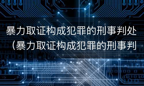 暴力取证构成犯罪的刑事判处（暴力取证构成犯罪的刑事判处多久）